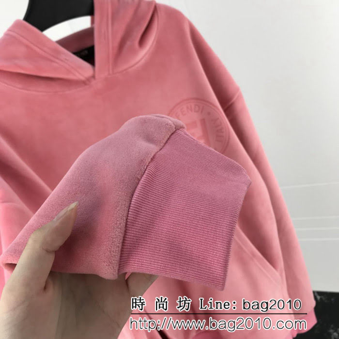 FENDI芬迪 專櫃同步 18FW秋冬新款 絲絨戴帽衛衣 情侶款 ydi1607